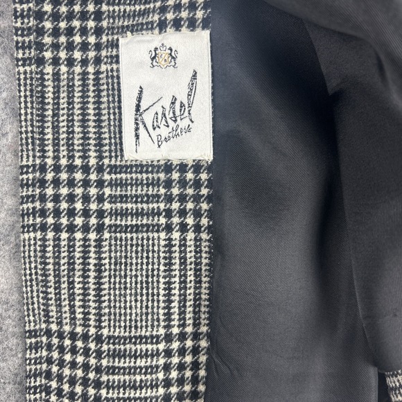 Vtg Pendleton Houndstooth Blazer Womens Size 14 100% Virgin Wool One Button USA - Picture 6 of 10